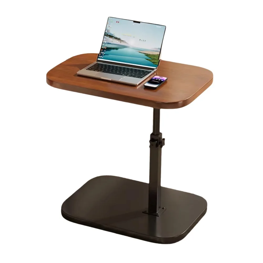 

Foldable Sofa Edge Table Flip Desktop Adjustable Height Mobile Storage Desk C-Shaped Easy Installation Rotating Coffee Table