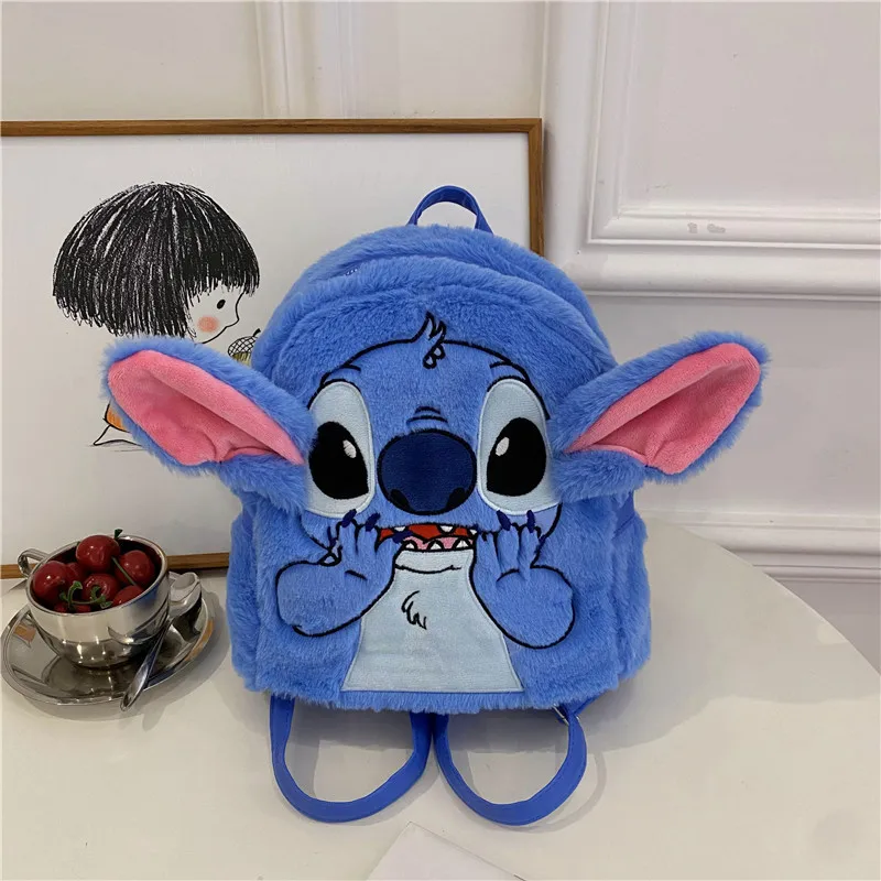 

Плюшевый Рюкзак Disney Stitch, милая сумка через плечо, Мультяшные детские игрушки, милый школьный рюкзак, рождественские подарки на день рождения для девочек