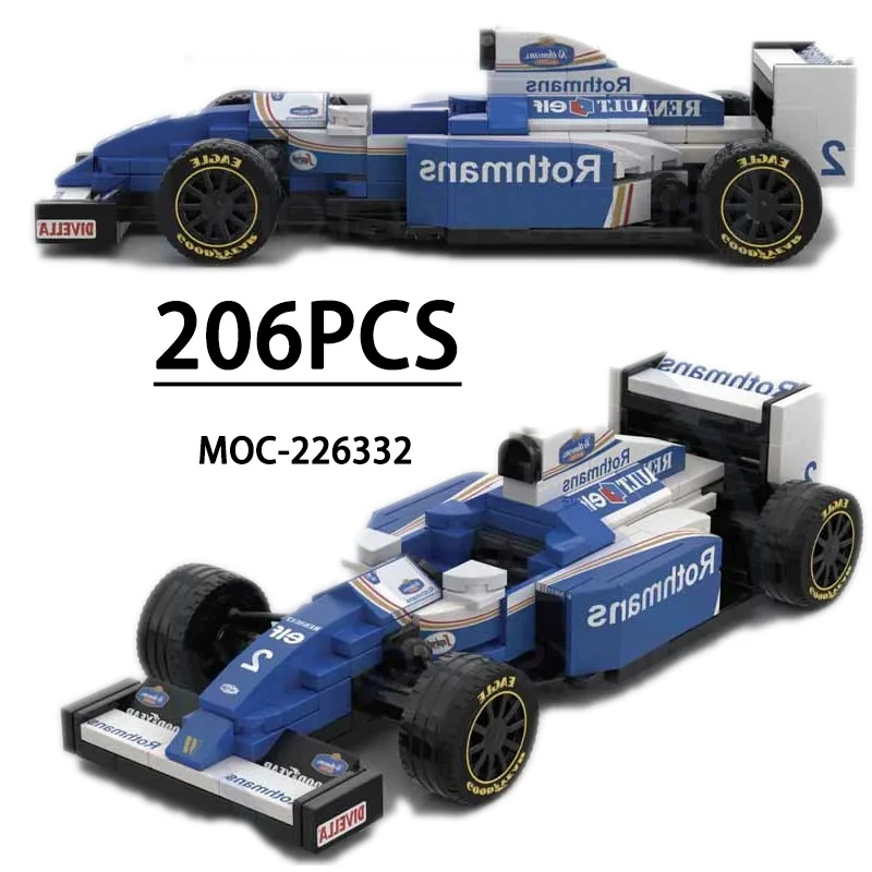 

MOC-226332 Racing Building Blocks No. 8 Grid Car Model W16 with Stickers 206 Pieces Birthday Gift Christmas Toy Gift
