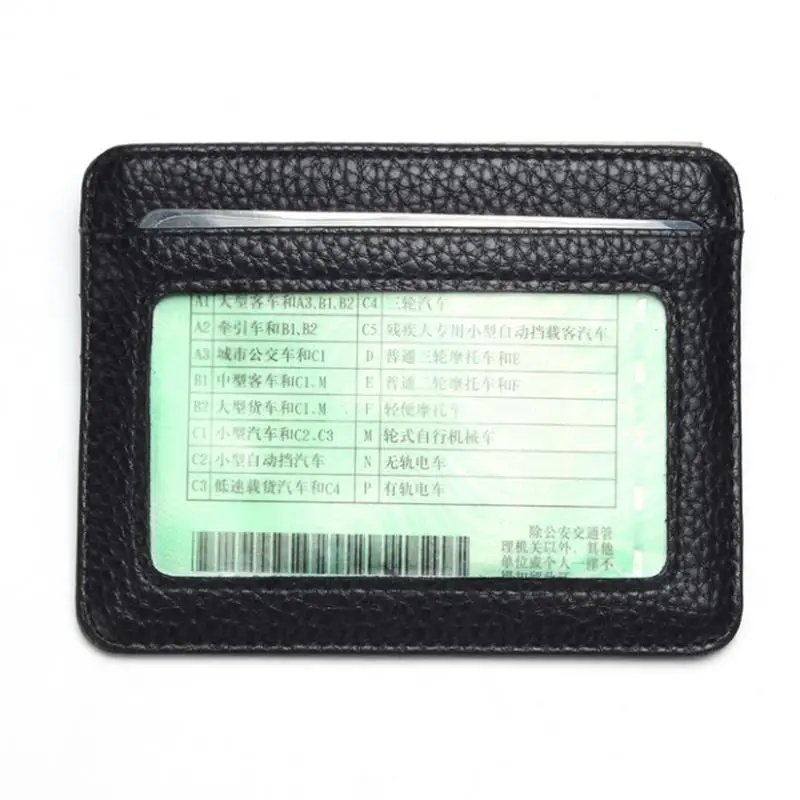 Double-sided PU Leather ID Card Holder Multi-color Bank Credit Card Case Multi-slot Ultra-thin Wallet Business Card Holder Men