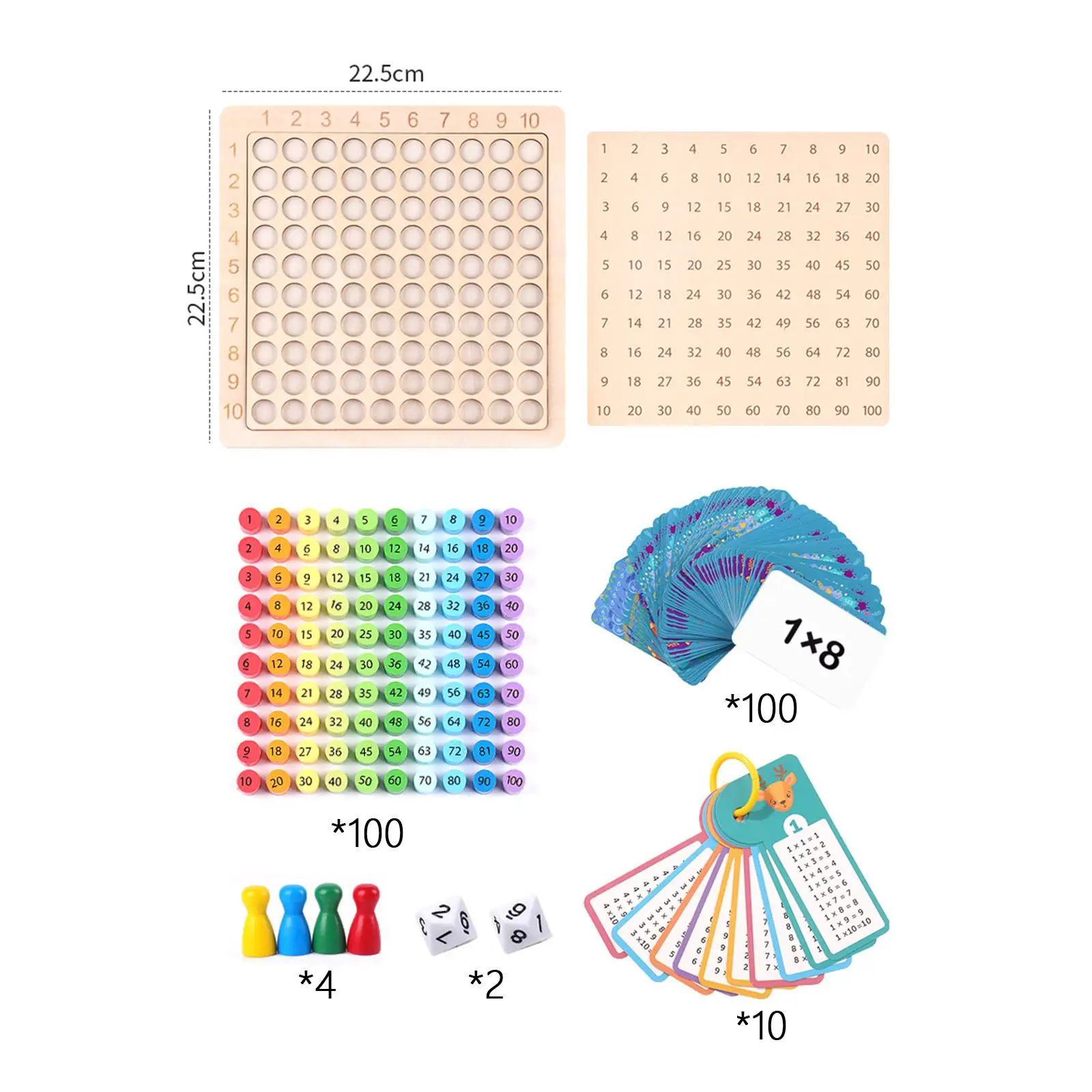 Multiplication Board Game Counting Arithmetic Teaching Aids for Exercise