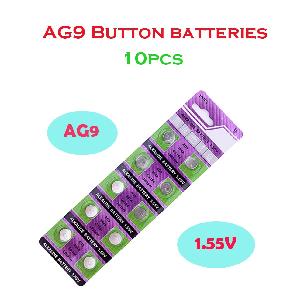 

AG9 10pcs/pack 45mAh SR936SW Watch Battery Coin Battery 1.55V SR936 936A 394 194 394-1W 280-17 X10 1.55V Button Alkaline Battery