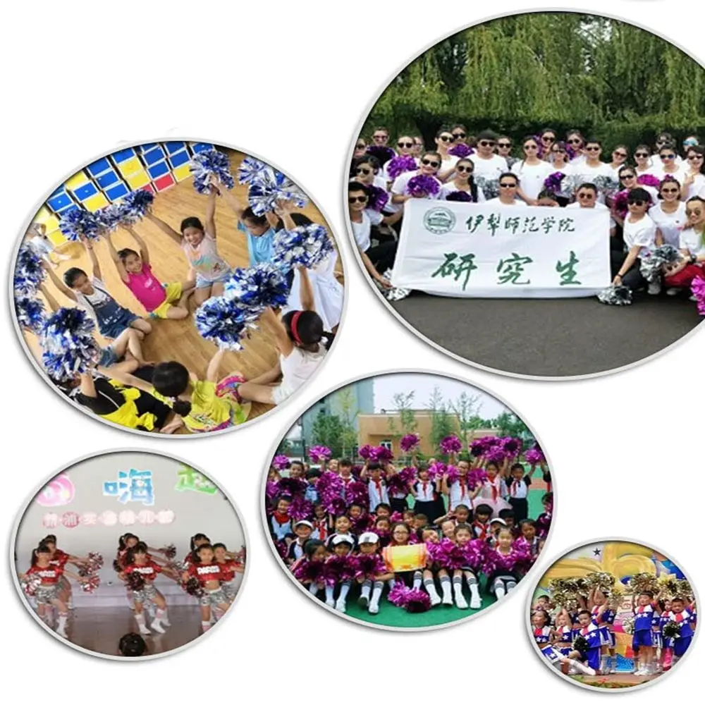 Konkurs w stylu pierścienia Kwiat Fantazyjne cheerleaderki Pom Poms Cheerleading Cheering Ball Dance Party Decorator Club Sport Supplies