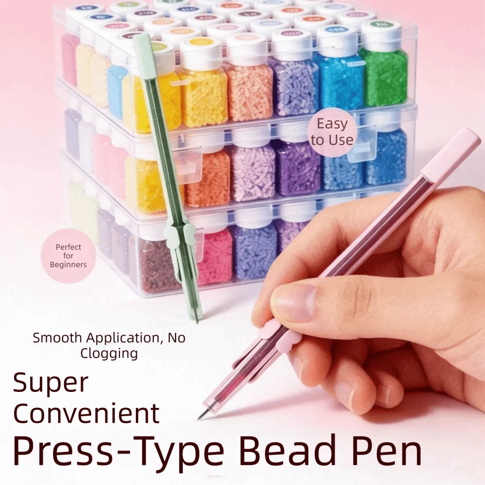 Handheld Storable Bead Pen Efficient Jam-Free Press-Type Bead Pen Comfortable Grip Time-Saving Automatic Fuse Bead Pen