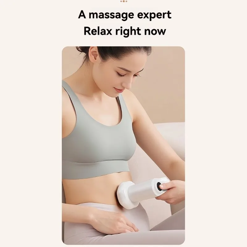 ABKR-Masaggiatore elettrico portatile per il corpo con 6 teste - Riduttore di grasso multifunzione per uso domestico, a basso rumore