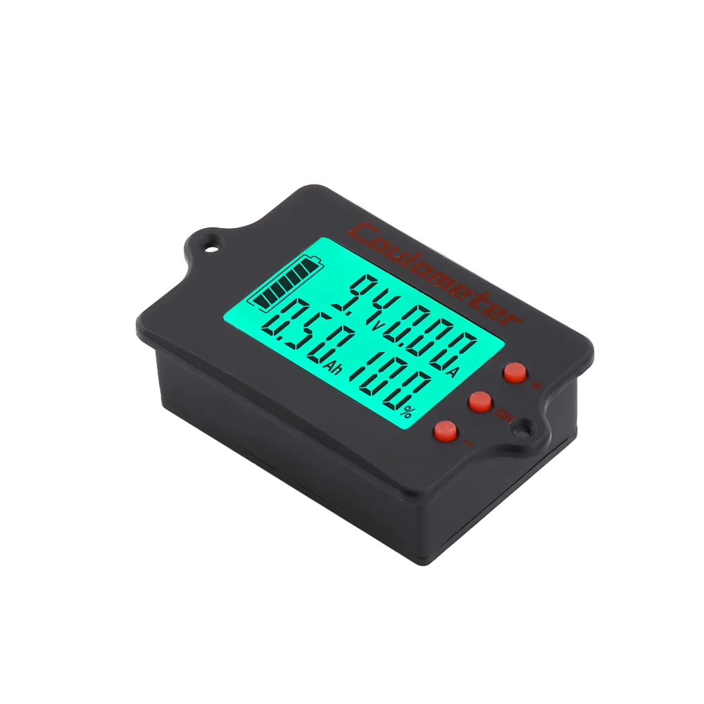 10V 50A 100A Coulomb Meter Vehicle Battery Capacity Tester Battery Coulometer for E-bike/Balance Car/Cleaning Machine DC 8~120V