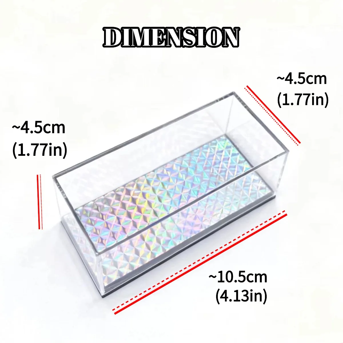 아크릴 디스플레이 박스 4.1인치 x 1.8인치 케이스 (1:64, 1:87 스케일 자동차 모형, 수집용 피규어, 미니어처, DIY 조립 디오라마용)