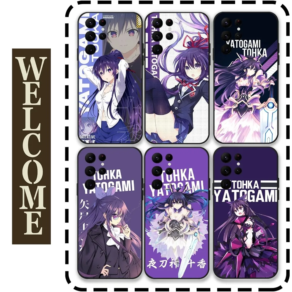 Anime y-Yatogami t-Tohka Phone Case for Samsung Galaxy S24 Ultra S22 S23 Ultra S21 S20 5G Protective Silicone TPU Funda