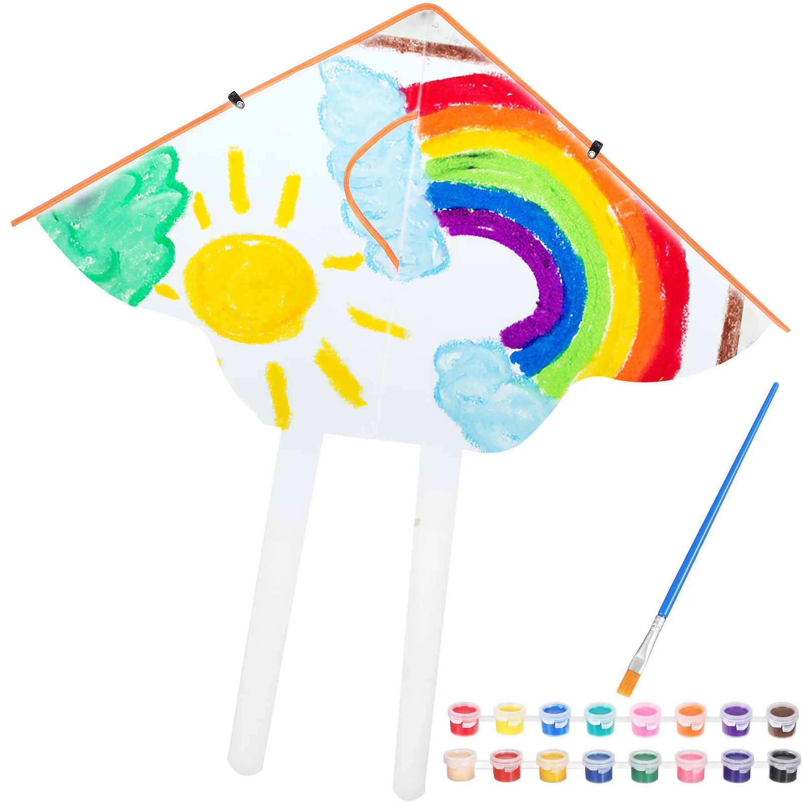 

DIY Blank Kite Paint Outdoor Toys for Kids Children Graffiti Kites Suite Propylene Making Toddler