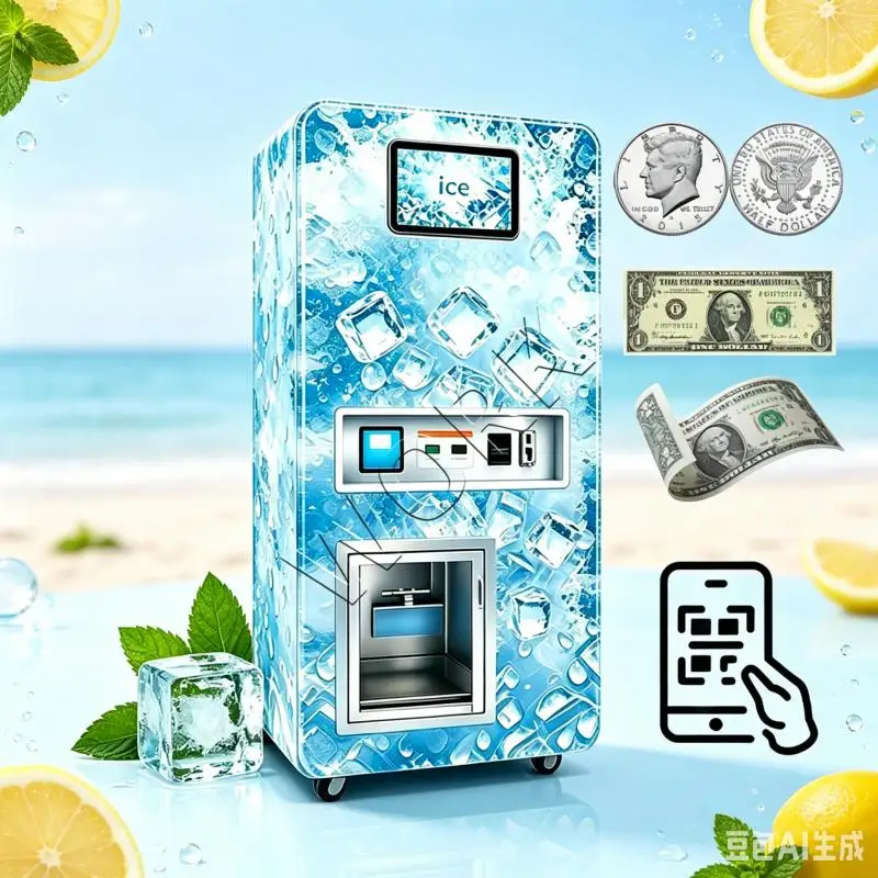 Outdoor Coin Operated Commercial Ice Cube Make Dispenser Ice Vending Machine Big Ice Machine Vending for Sale FL Customized