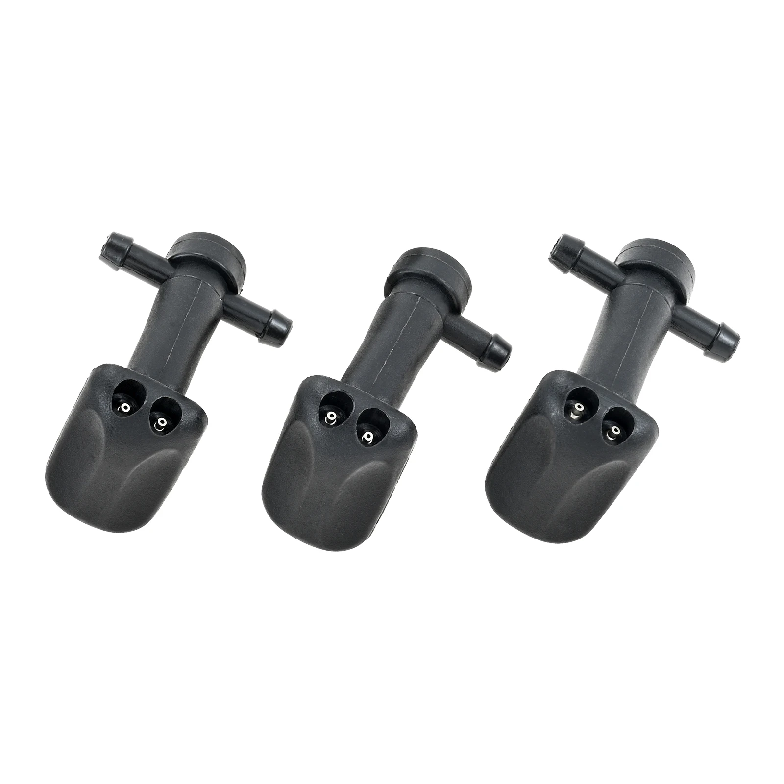 3Pcs/set Plastic Auto Car Windshield Washer Nozzles for Saab 93 93X 2003-2011 Part Number 12778850 12778849 Replacement Black