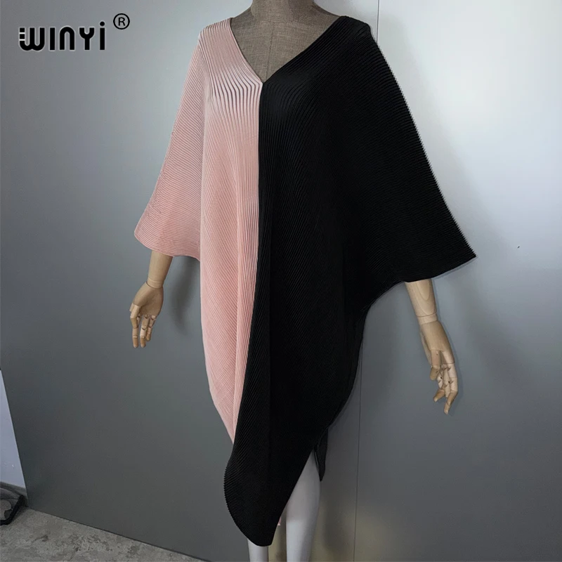Sukienka damska WINYI, elastyczna, długa, luźna, w stylu boho, maxi, sukienka typu robe, vestidos, elegancka sukienka plisowana na wakacje, imprezę, modny kaftan.