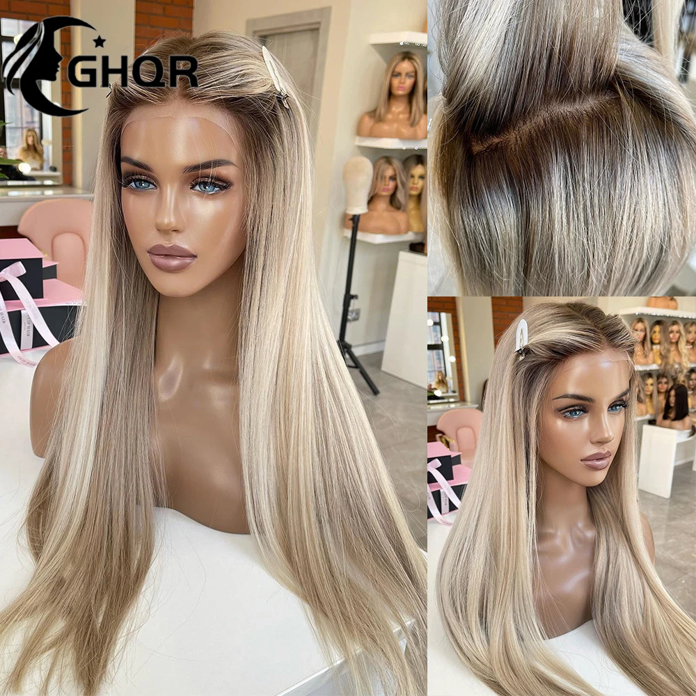 Highlight Ombre Lace Front Wig Human Hair 13x4 13x6 HDTransparent full lace 360 frontal Pre Plucked brazilian Natural Hairline