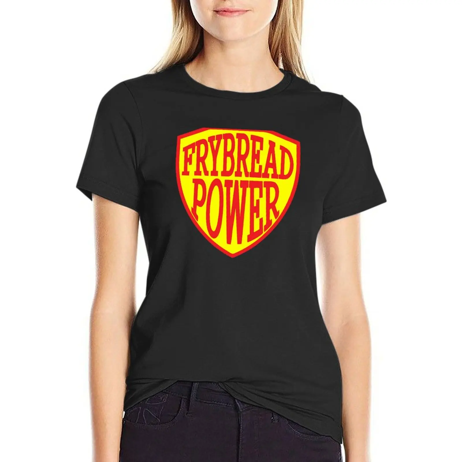 

Frybread Power Logo T-Shirt Aesthetic clothing tops customs design your own funnys tshirts woman