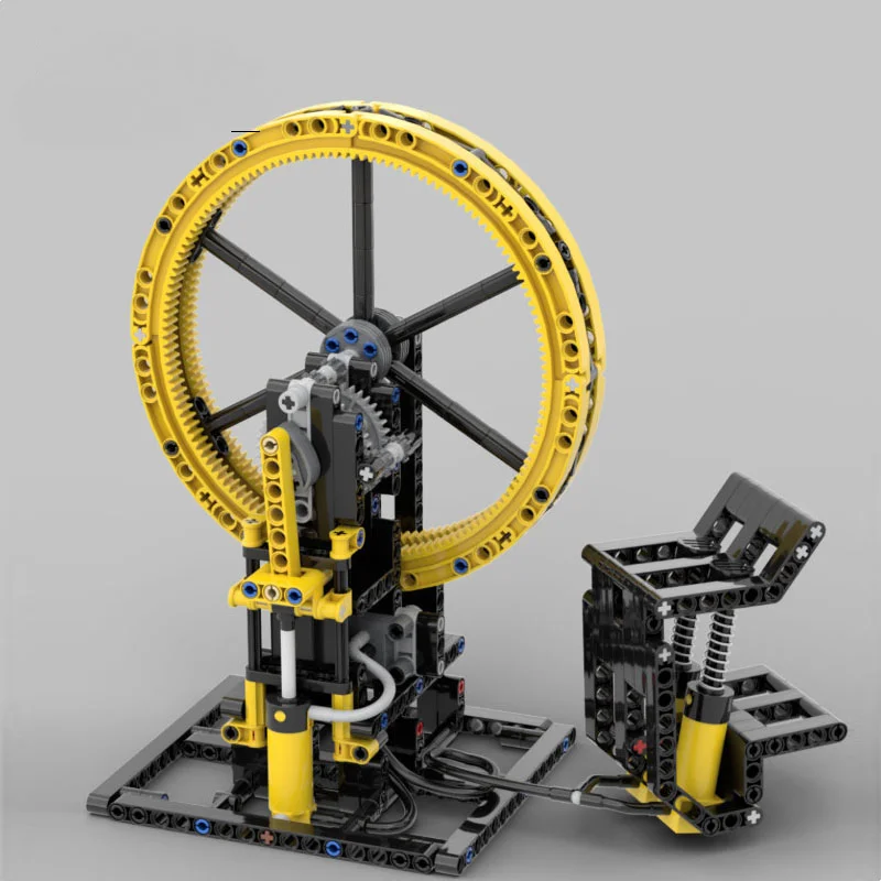 NEW MOC Technical Vertical Pneumatic Engine Building Blocks DIY Assemble Windmill Bricks Model Toys Children Birthday Gifts