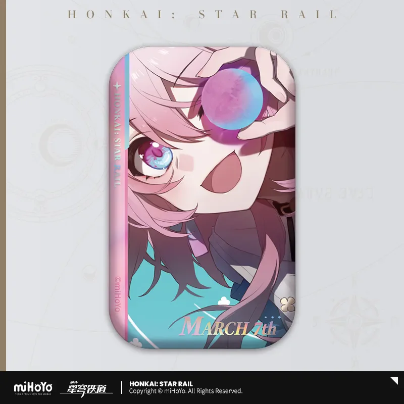[Genuine] miHoYo Game Honkai Star Rail Tinplate Badge Jing March 7th Herta Himeko Kafka Brooch Anime Pendant Cosplay Xmas Gifts 4