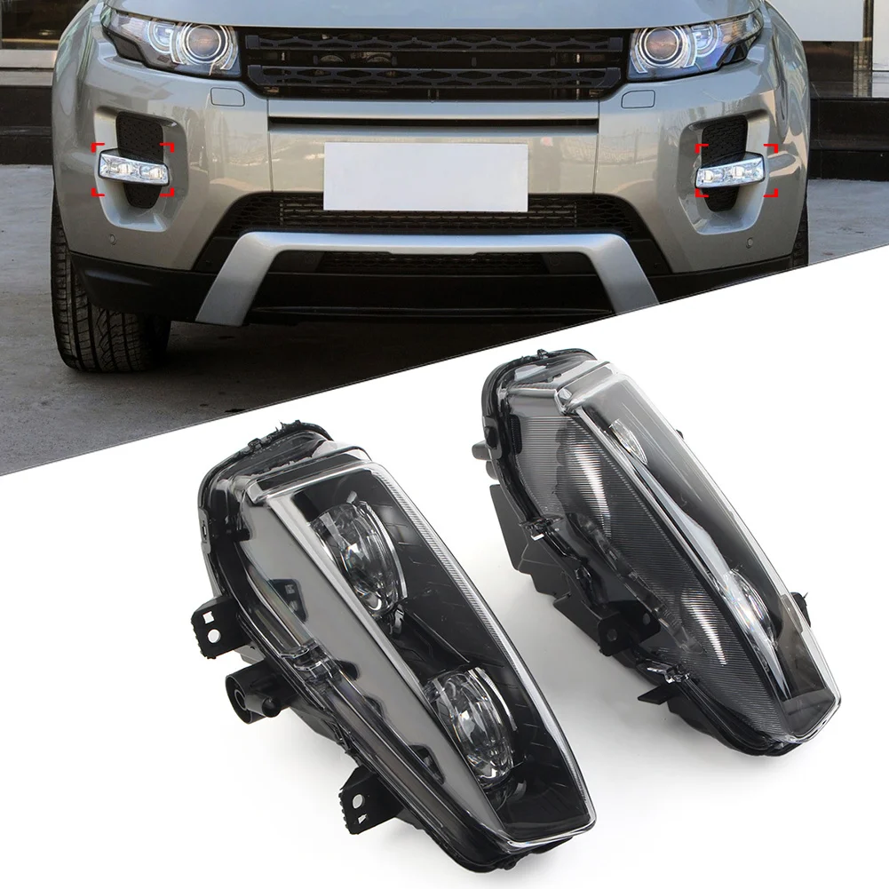 

Car Front Bumper Fog Light Lamp Black Edition Left & Right 2Pcs For Land Rover Range Rover Evoque 2012-2016 LR043664 LR043663