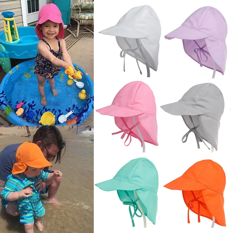 Boys Girls UV Protection Sun Hat Unisex Newborn Infant Toddler Kid Baby Summer Beach Fisherman Hats Outdoor Polyester Bucket Hat