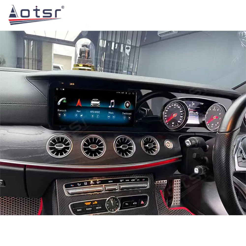 Carplay For Mercedes Benz E-Class W213 2017 2018 2019 GPS Navi 12.3 Inch Car Radio Carplay Multimedia Head Unit Dual Screen Auto