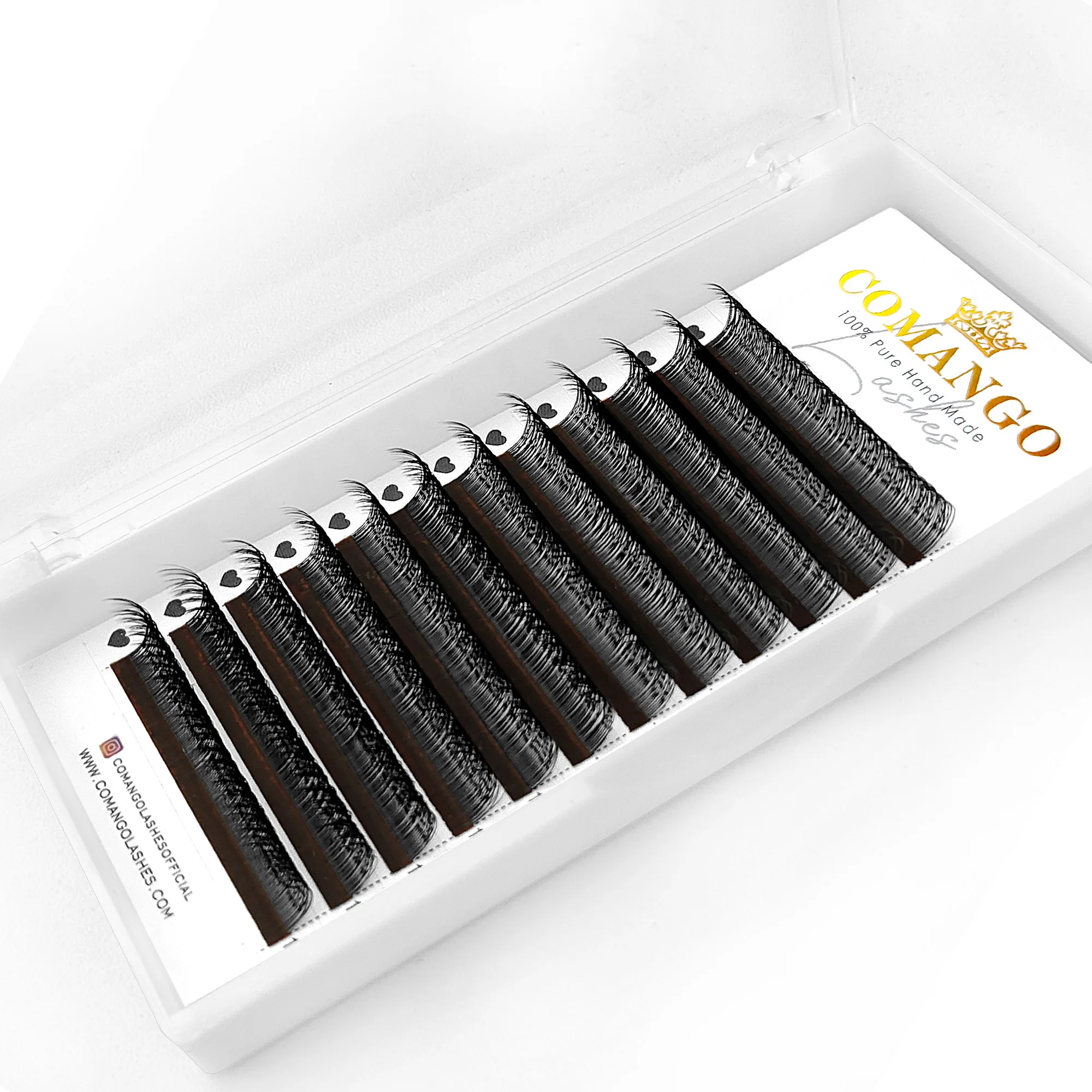 CoMango 2D Y (1D YY) Wimpernverlängerung 12 Reihen weiches russisches Volumen Mink natürliche falsche Wimpern Make-up-Zubehör – Detail 6