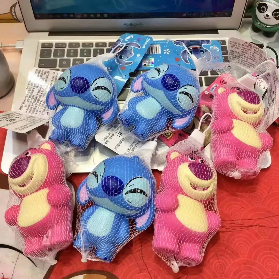 Disney Decompression Toys Stitch Lotso Model Soft Slow Rebounding Decompression Toys for Kids Birthday Healing Toy Gift Genuin