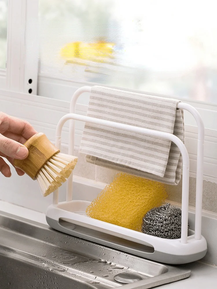 

Household dishcloth rack, kitchen supplies, table top, drain rack, artifact sink, storage rack, household sponge storage rack