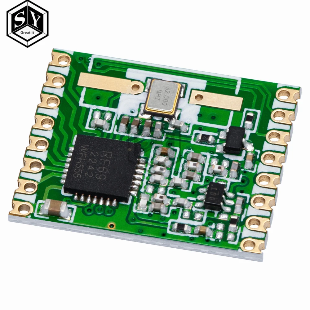 1PCS  RFM69HW 868Mhz/433Mhz/915Mhz + 20dBm HopeRF Wireless Transceiver 868S2 Module For Remote/HM