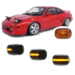 for Toyota MR2 SW20 1989 1990 1991 1992 1993 1994 1995 1996 1997 1998 1999 Sequential LED Side Marker Turn Signal Light Lamp