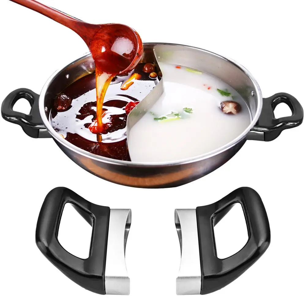 

2pcs Anti Scalding Double Hole with Screws Cookware Accessories Side Handles Bakelite Grip Pot Handle