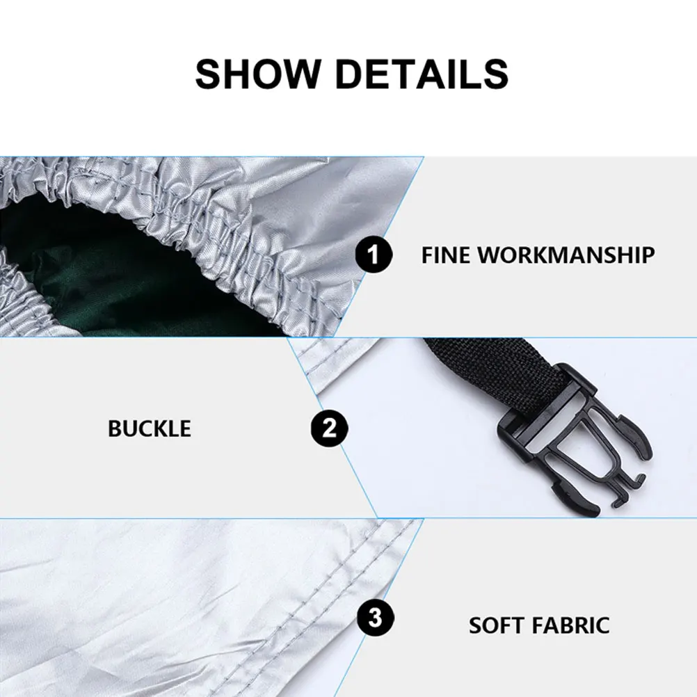 

Motorcycle Cover Waterproof Dirtproof Uv Rain Protection For Motorbike Storage Outdoor Mopeds Silver Fast Drying