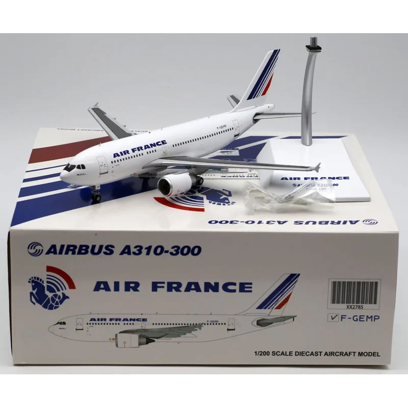 XX2785 Alloy Collectible Plane Gift JC Wings 1:200 AIR FRANCE Airbus A310-300 Diecast Aircraft Jet Model F-GEMP With Stand