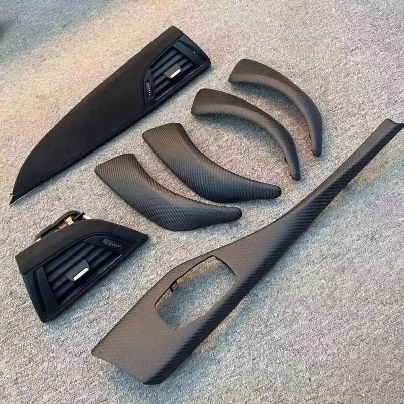 High Quality Real Dry Carbon Fiber Gear Shift Panel Multimedia Trim Cover For 1/2 Series F20 F21 F22 F23 2012-2018 Interior Acce