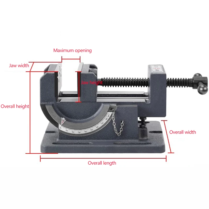 Imagem -04 - Flat-nose Alicate para Heavy-duty Fresadora Guia Rod Ângulo Alicate Inclinação Máquina de Perfuração Bench Vise Clamp Precisão em em