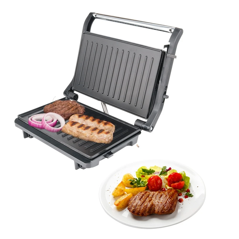 

Reliable BBQ Grill Machine Multifunctional Electric Hotplate Steak Grilled Pan Sandwich Maker Panini Breakfast Machine Us Plug