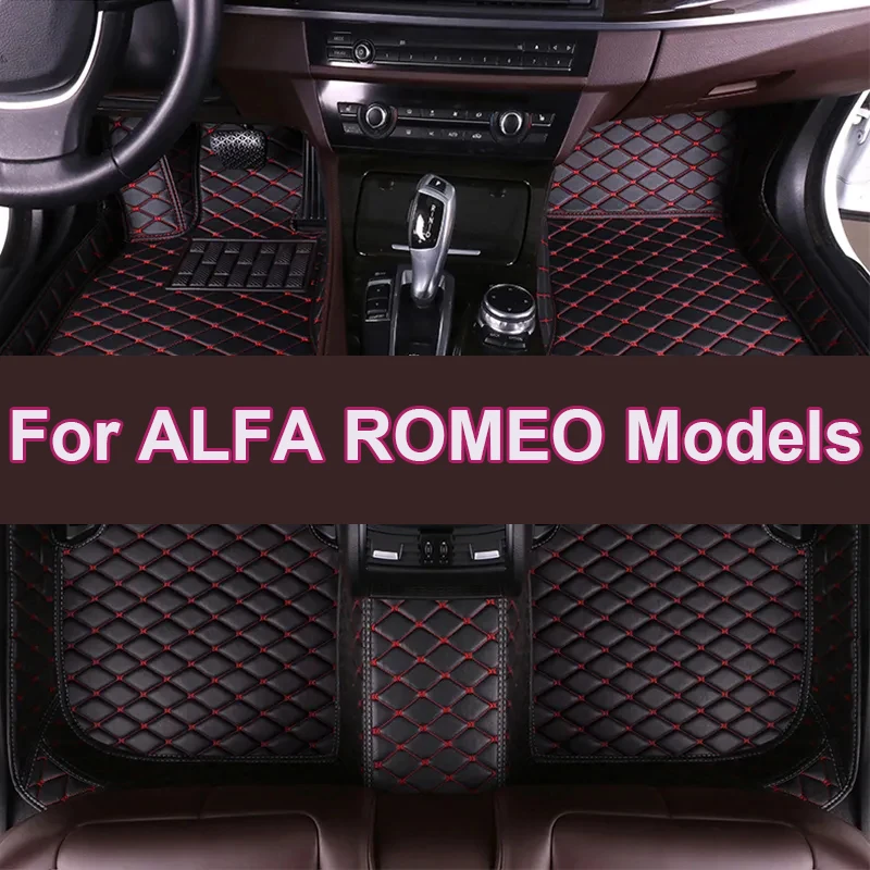

Car Floor Mat For ALFA ROMEO Giulia Mito Stelvio GT Giulietta 4C 159 Spider 916 GTV Brera 166 147 Spider Car Accessories