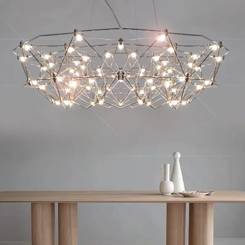 Restaurant living room light modern minimalist light cube dot starlight creative personality non-standard firefly pendant light