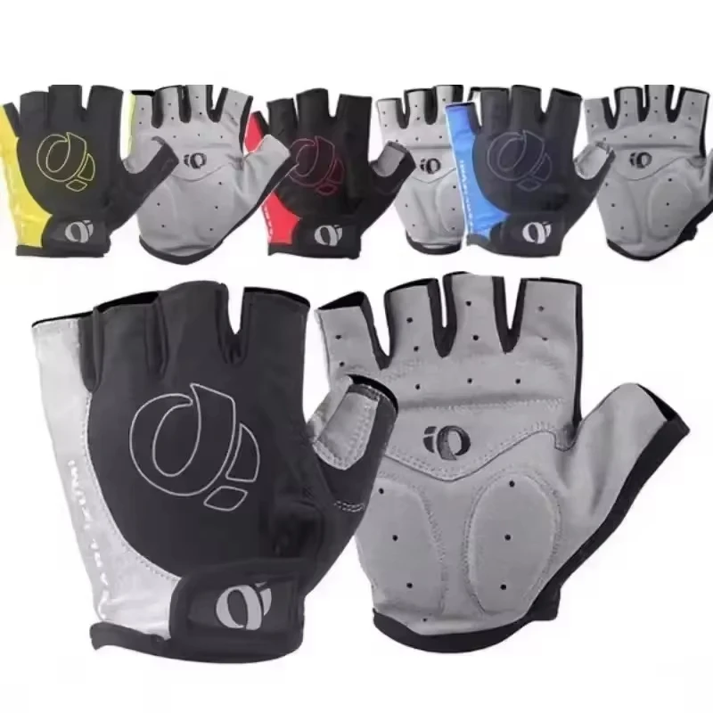 1Pair Gel Half Finger MTB Road Bike Gloves Anti-Slip Anti-Sweat Shockproof Cycling Bicycle Gloves for Left-Right Hand