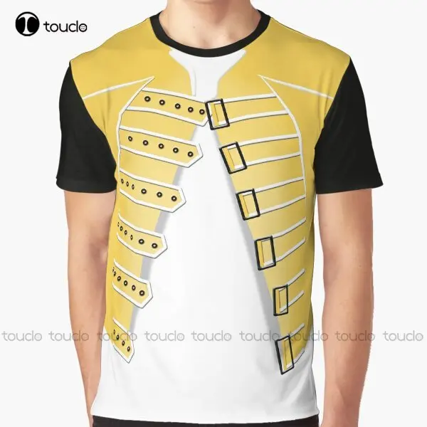 Freddie Yellow Jacket Graphic Yellow Jacket Costume Mercury Fan Freddie Queen T-Shirt Custom Gift Xxs-5Xl Streetwear