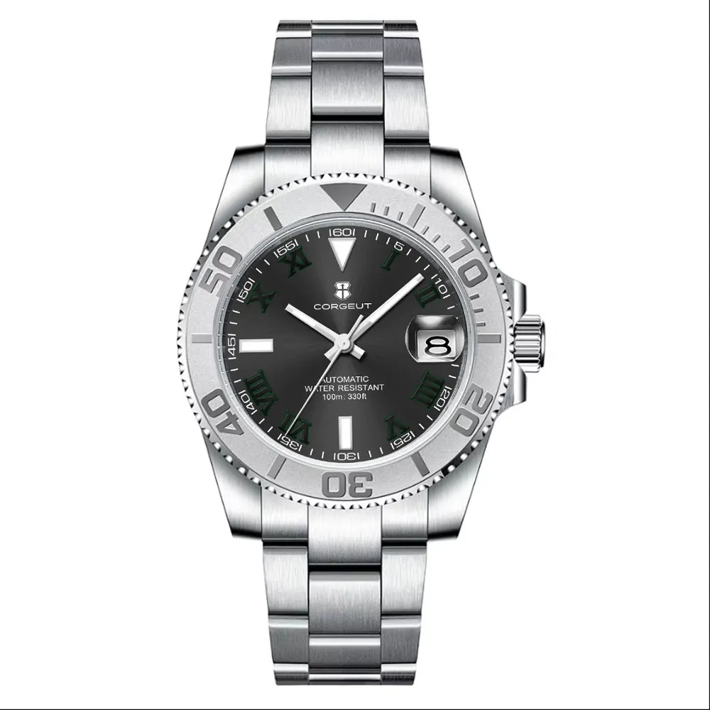 DIY Custom Automatic Watch Logo For Man High Quality NH35 Diving Mechanical Watches Sapphire Waterproof Ceramic Bezel 120 Click