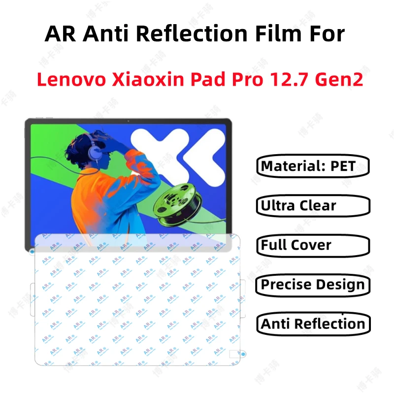 

2pcs AR Anti Reflection Film For Lenovo Xiaoxin Pad Pro 12.7 Gen2 AR Screen Enhancing Tablet Screen Protector TB375FC TB372FC