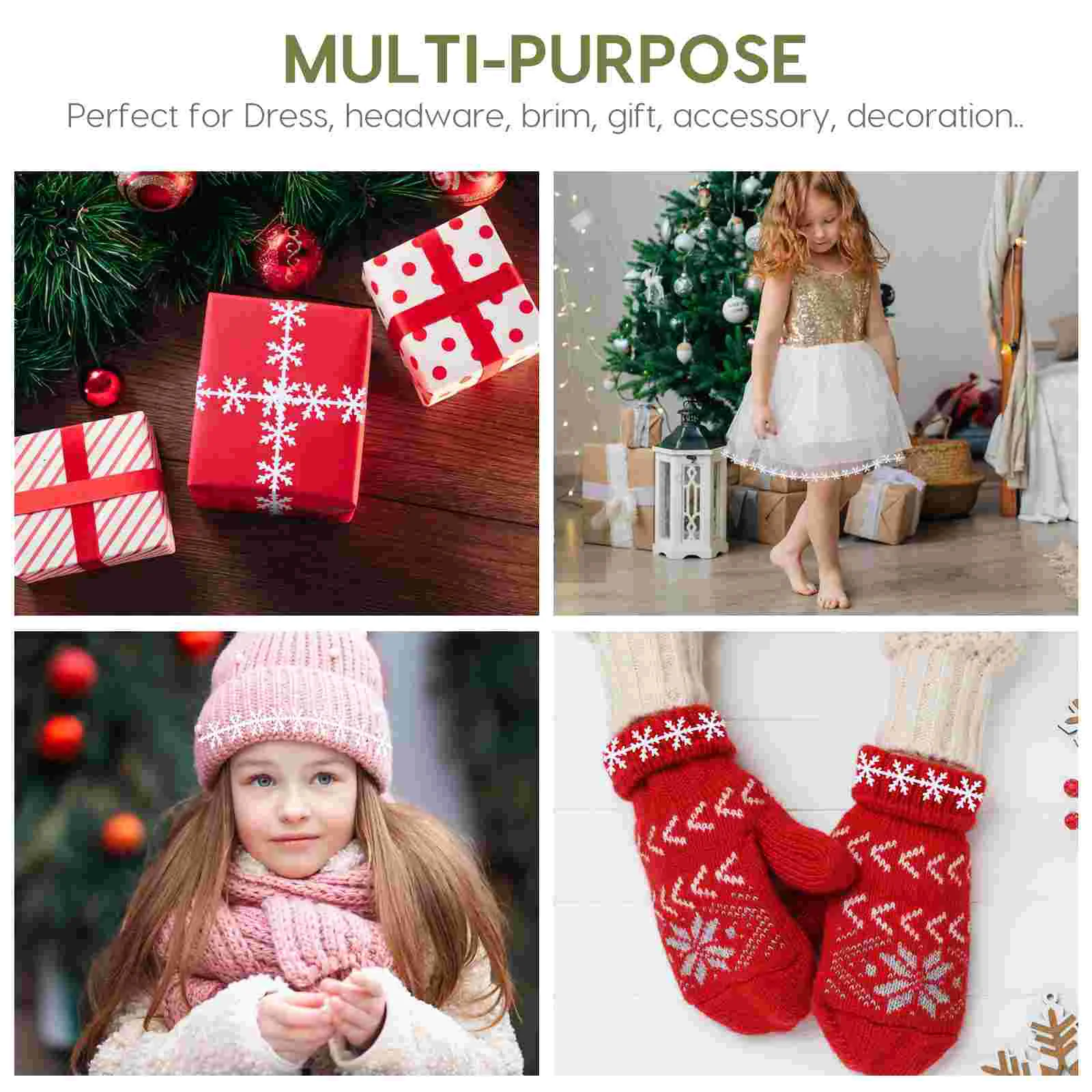 Christmas Decorative Ribbon Snowflake Decoration Decors Tree Decorations Ornament