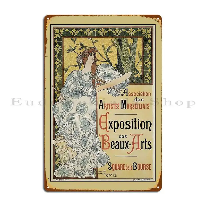Art Nouveau French Fine Arts Expo Marseilles Marseille Металлическая вывеска Настенный декор Клубный бар Настенная роспись на заказ Оловянная вывеска Плакат Art Nouveau French Fine Arts Expo Marseilles Marseille Металлическая вывеска Настенный декор Клубный бар Настенная роспись на заказ Оловянная вывеска Плакат