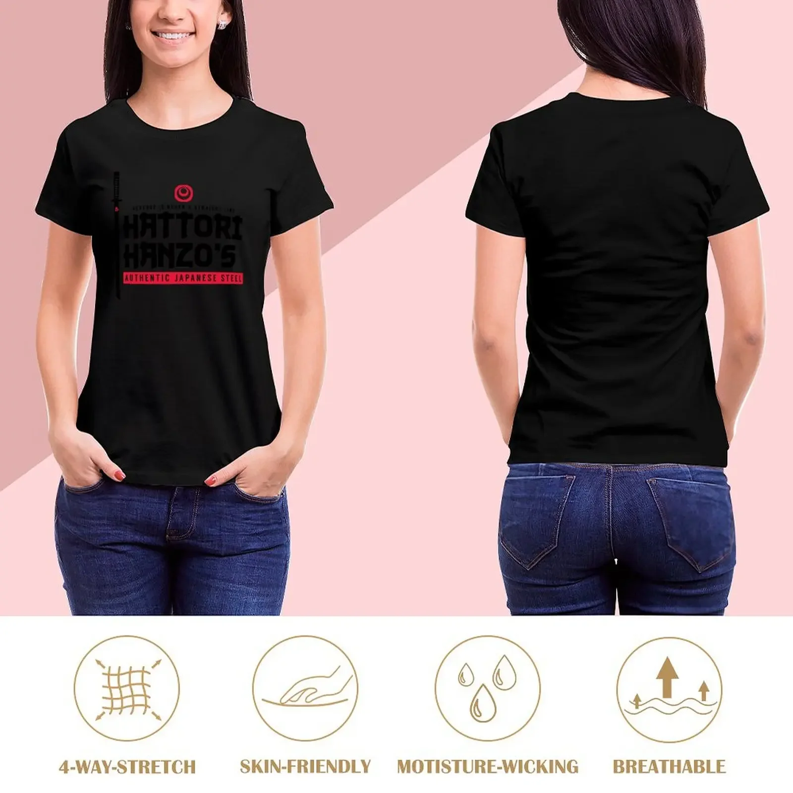 Camiseta japonesa de acero versión oscura para fanáticos de los deportes, tops bonitos, ropa hippie, camisas de entrenamiento para mujer, ajuste holgado