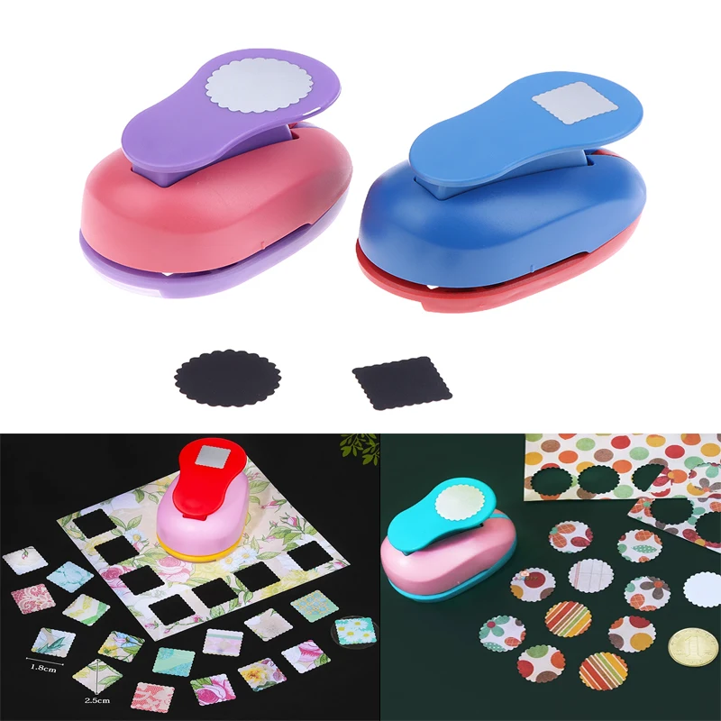 1pcs Stamp Border Stamp Puncher Shape Craft Punch Embossing Machine Round / Square Hole Punch Toothed Puncher Embosser DIY Tool
