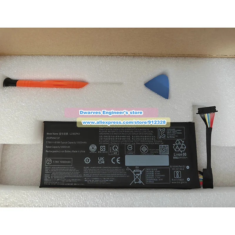 New 7.76V 81Wh L23B2PK0 Battery Upgraded High-Capacity for Legion Go 8APU1 Handheld Gaming PC L23M2PK0 L23C2PK0