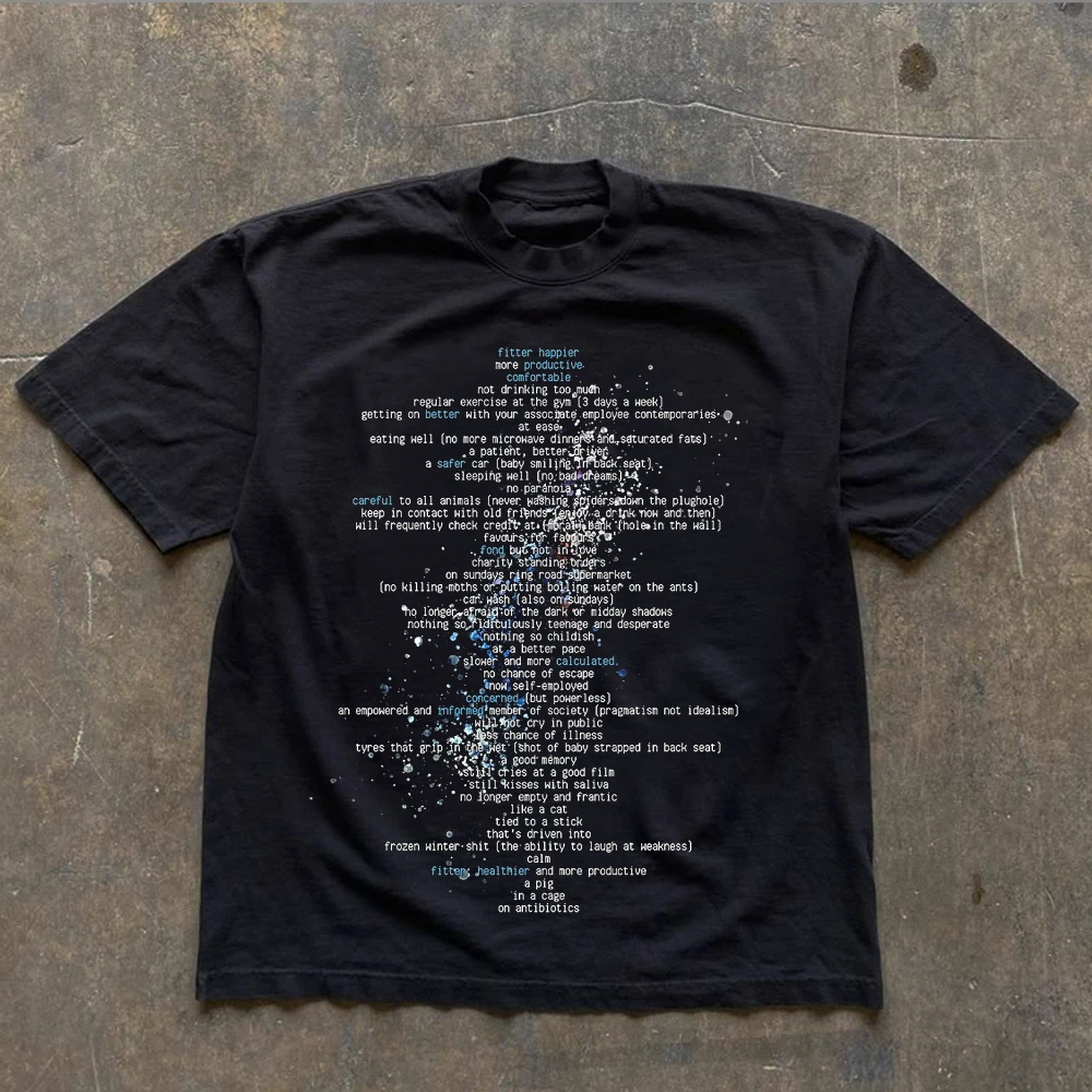 Radiohead The Bend Graphic Print Short Sleeves T-shirt Men Women Summer 90s Retro Rock Music T-shirt Casual Y2K Streetwear Tops