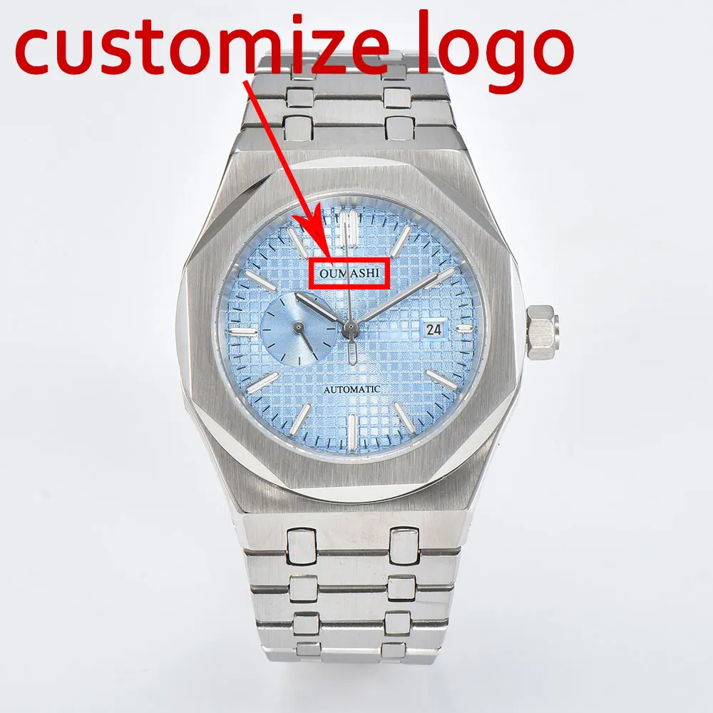 Custom Logo Watch 42MM Men\'s Watch 8217 Automatic Mechanical Movement 316l Steel Case Sapphire Crystal 100m Waterproof Watch