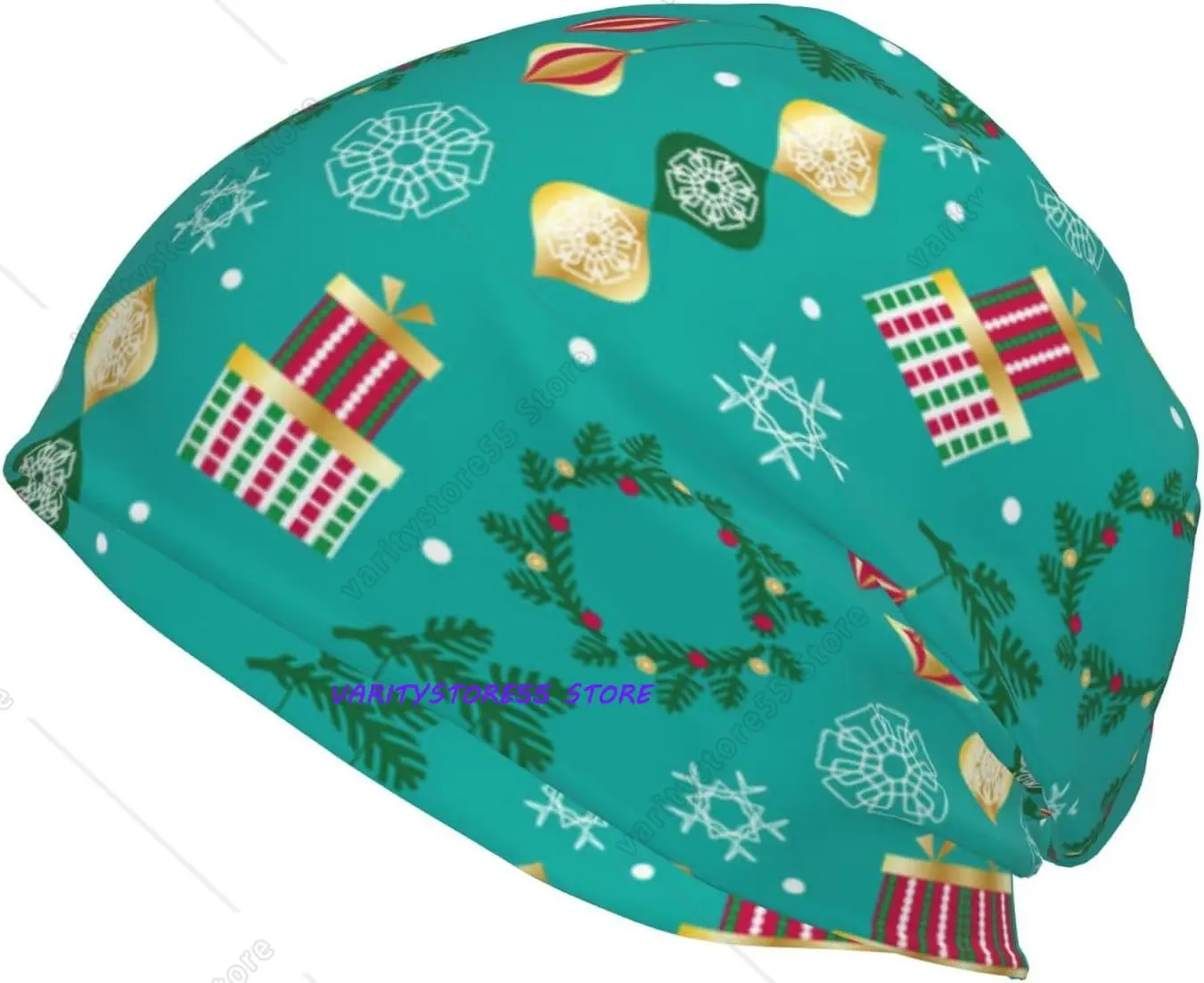 Cute Chirstmas Snowflake Pattern Winter Beanie Hats Men Women Soft Slouchy Hat Xmas Holiday Skull Beanie Cap