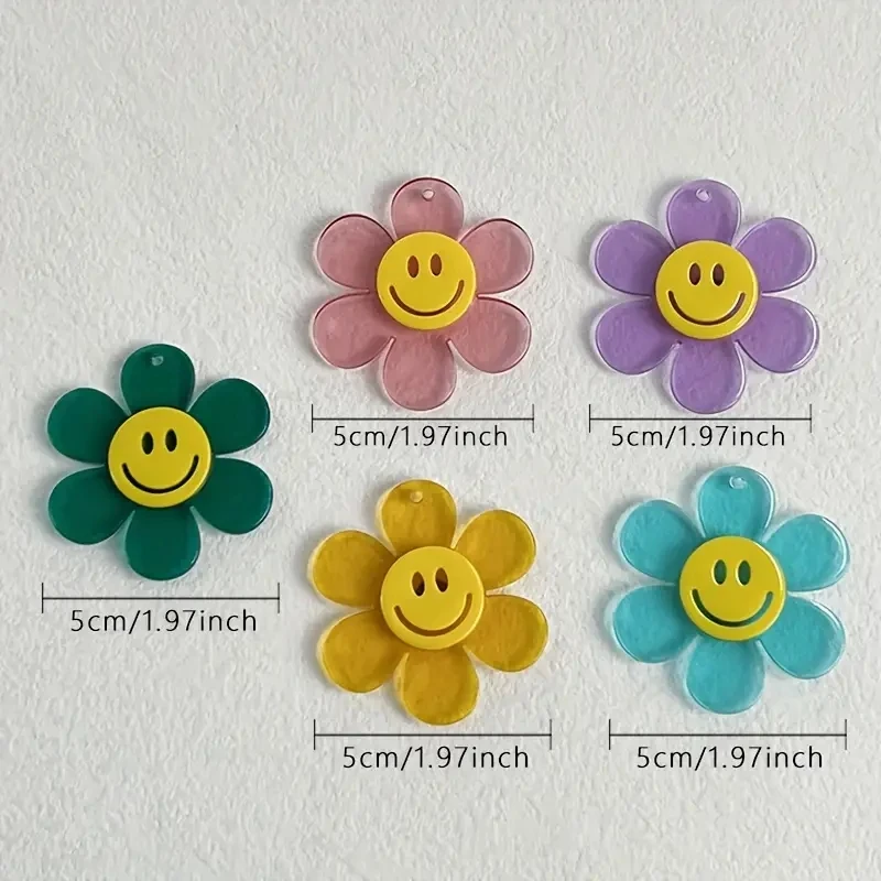 5pcs creativo carino colorato acrilico faccina sorridente magneti da frigorifero adesivi magnetici informazioni fotografiche adesivi magnetici fissi