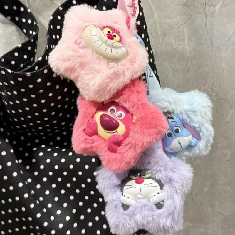 Miniso peludo temporada série caixa cega flores mentira propenso lotso aristogatos lotso dumbo anime figura boneca pingente menina presente brinquedo